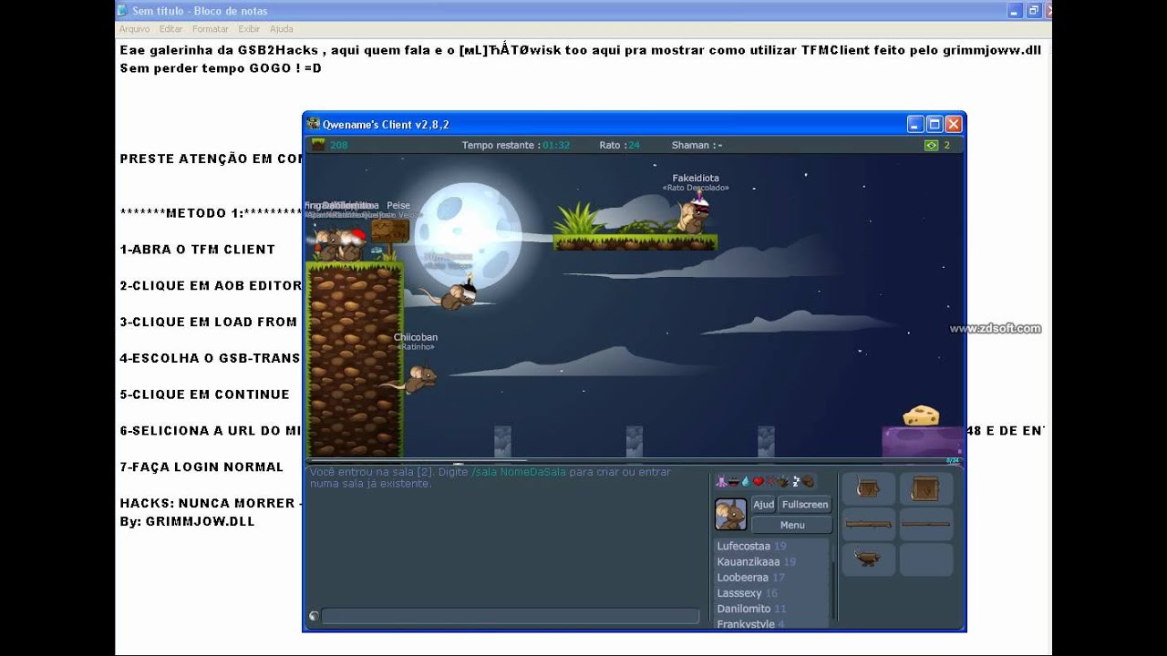 Tutorial TFMClient Transformj GSB2Hacks De grimmjow.dll