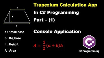 Programming Tutorial (C#) - How to Create TRAPEZIUM CALCULATION App - Part1  #coding #programming