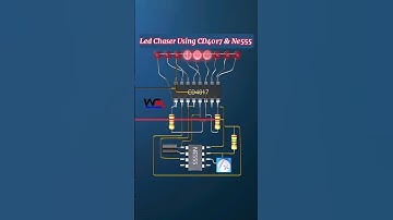 LED Chaser Circuit Using Ne555 and CD4017 IC #ledchaser #diyelectronics #electronicsprojects