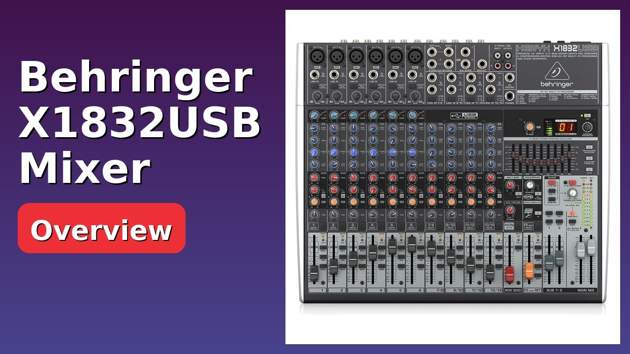 REVIEW (2026): Behringer X1832USB Mixer. ESSENTIAL details. - YouTube
