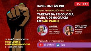 Tarefas da Psicologia para a Democracia em São Paulo