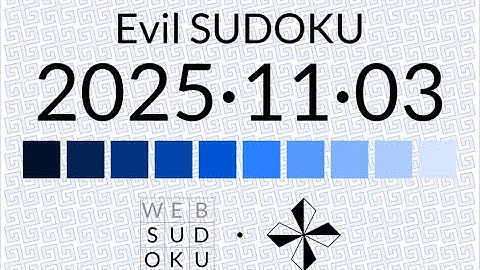 Sudoku Evil,  Nov. 03, 2025
