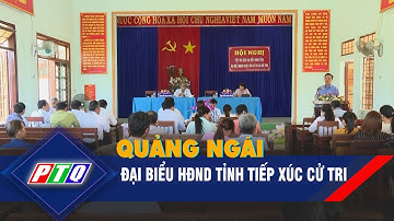Quảng Ngãi: Đại biểu HĐND tỉnh tiếp xúc cử tri ở các địa phương  | PTQ