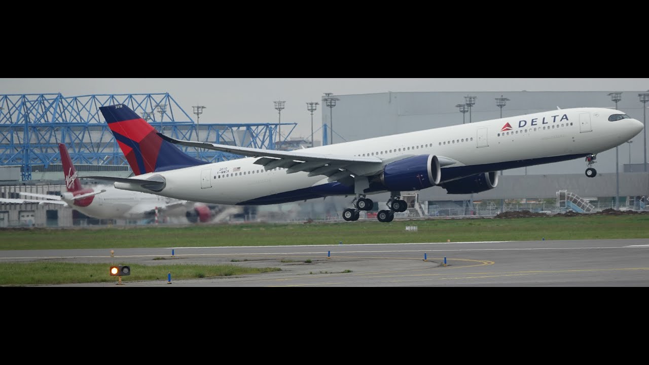 AIRBUS A330900 NEO DELTA AIRLINES in ACTION (CAF & Delivery Flight) Test Flight + Wing Wave