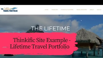 Thinkific Landing Page Example | Lifetime Travel Portfolio | Empire Halo theme