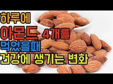 매일 아몬드4개 먹을때 생기는변화 (아몬드 효능/견과류 효능/견과류 다이어트)