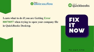 Fix QuickBooks Error 80070057