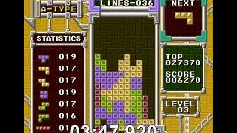 tetris & Dr Mario 100 lines level 0 8:22 min  Record