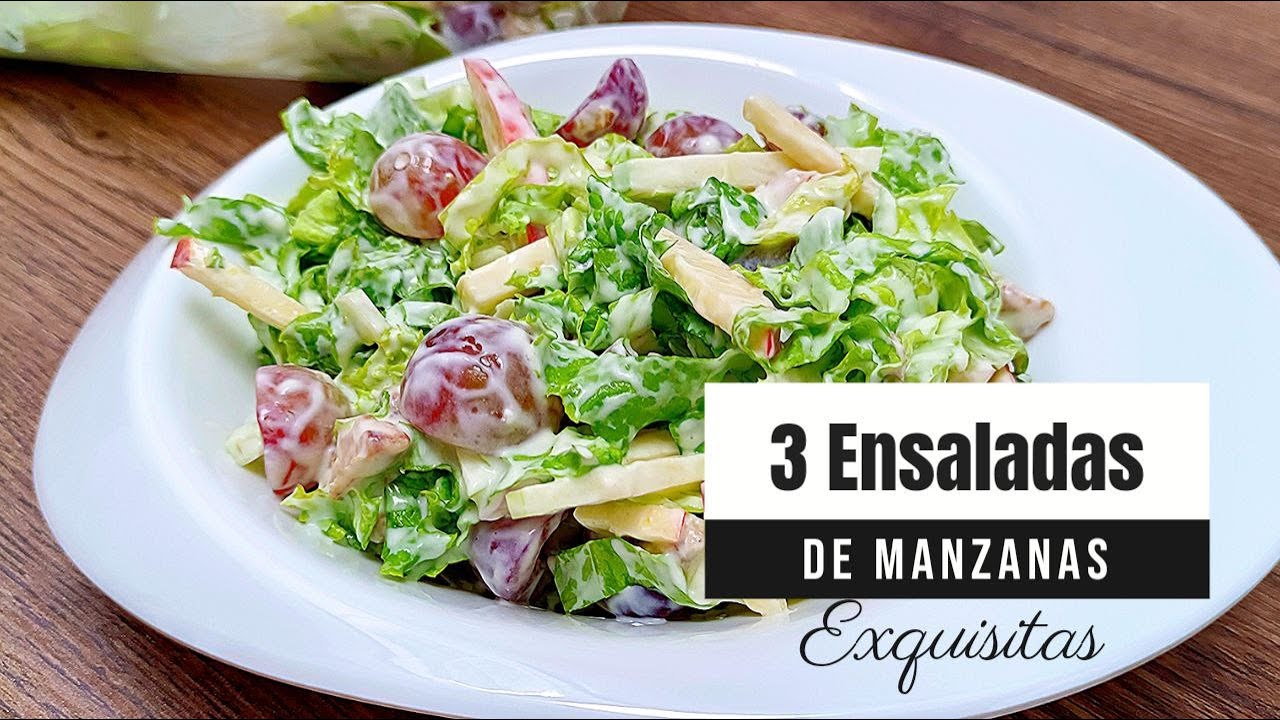 💥 Tres exquisitas ensaladas de manzanas. ¡Te encantará! 🍎🍏