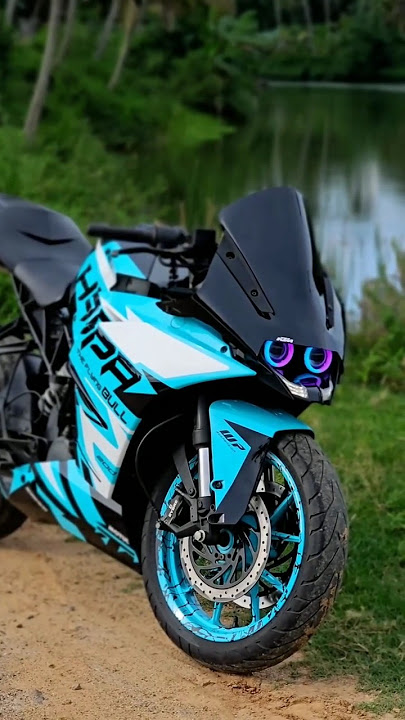 RGB ring light for RC 200 🌈 Ktm modified 💙 #rc200 #rgb #ytshorts #shorts #viralshorts