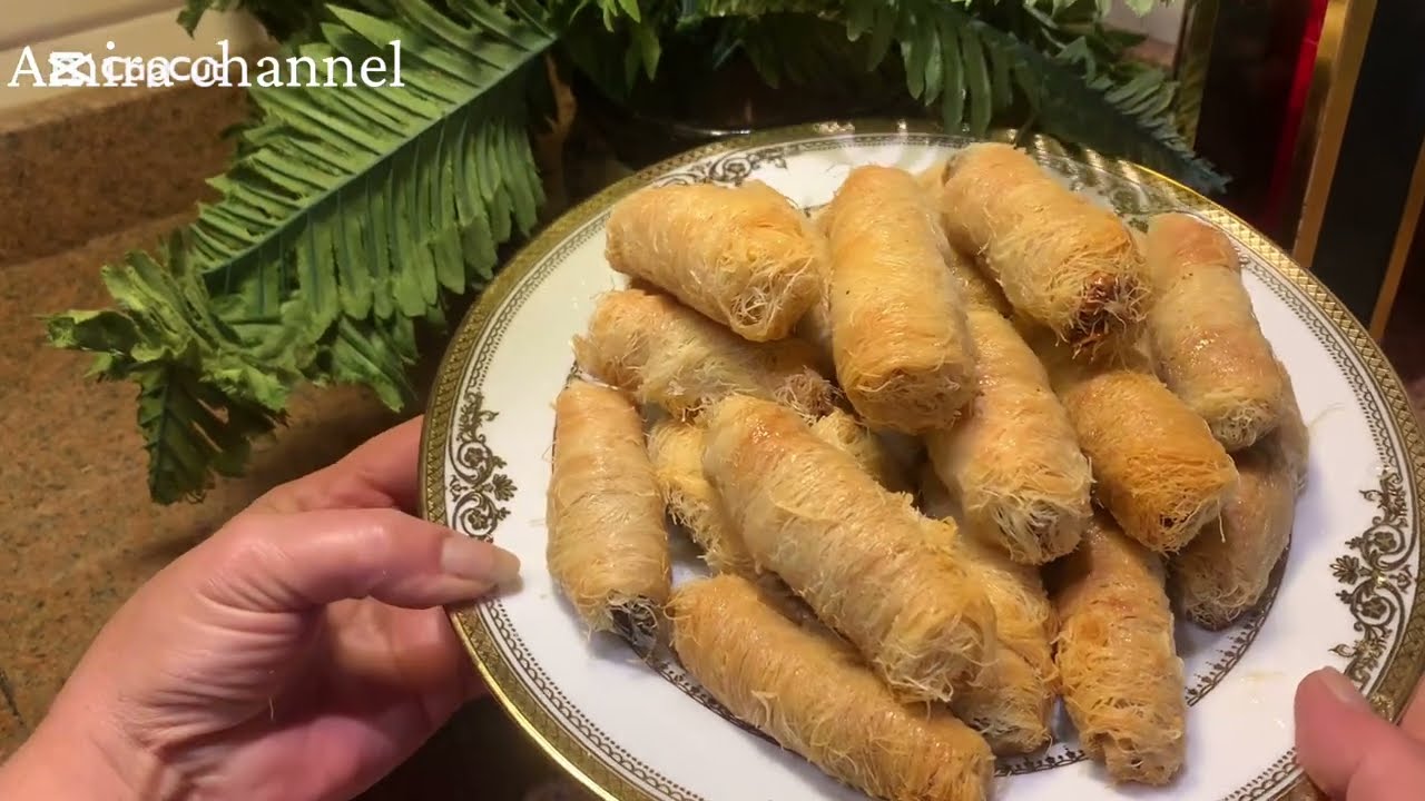 كنافه ملفوفه اصابع بالمكسرات بأسهل طريقه 😍