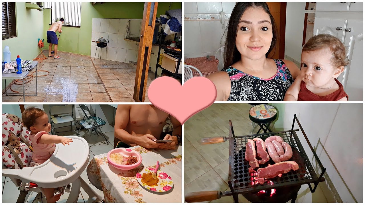 VLOG: Júlia comendo, lavando o quintal, churras...