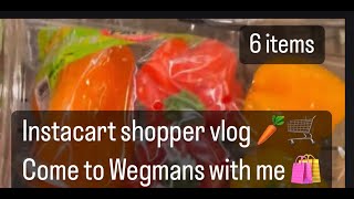Instacart shopper vlog - Come to Wegmans with me - 6 item quick shop