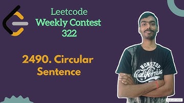 Circular Sentence | leetcode Weekly 322 | Leetcode Easy