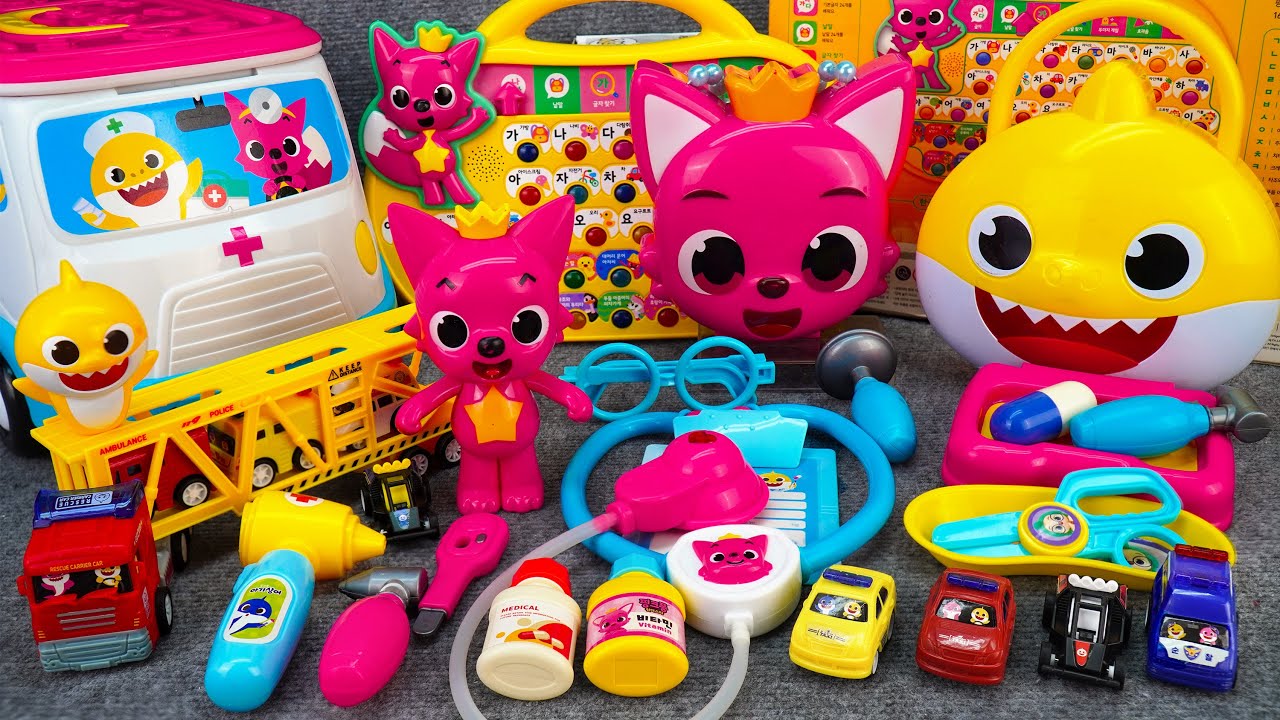 Satisfying Unboxing & Review Miniature Pinkfong Ambulance Set Toys, Doctor Set Toys | ASMR
