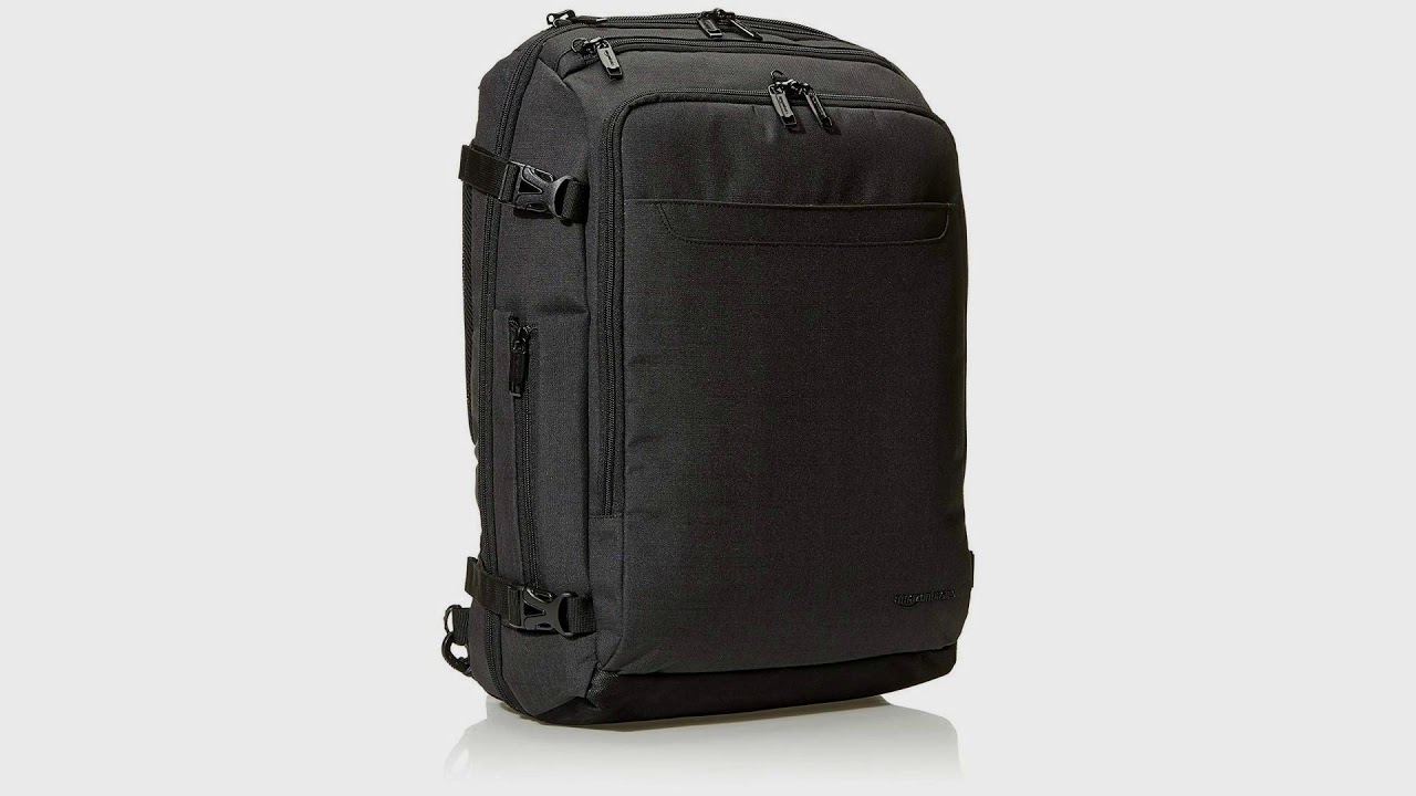 AmazonBasics Slim Carry On Travel Backpack YouTube