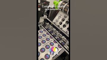 Printing process of custom die cut roll labels! #labelprinting #stickers #printing