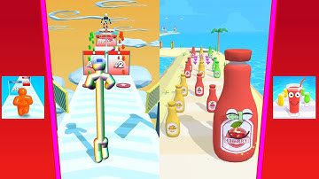 Tall Man Run Vs Juice Run all levels gameplay android iOS walkthrough Nr 92