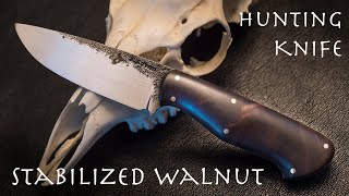 Making a Full Tang Hunting Knife (Stabilized Walnut Handle)