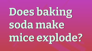 Does baking soda make mice explode?