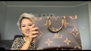 Louis Vuitton unboxing Onthego Tote MM size Reverse Giant monogram
