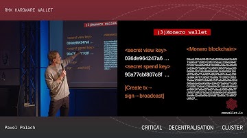 Critical Decentralisation Cluster 36c3 - RMX Hardware Wallet (Pavel Polach)