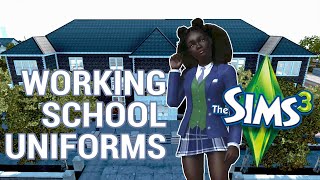 Working School Uniforms | Sims 3 Tutorial