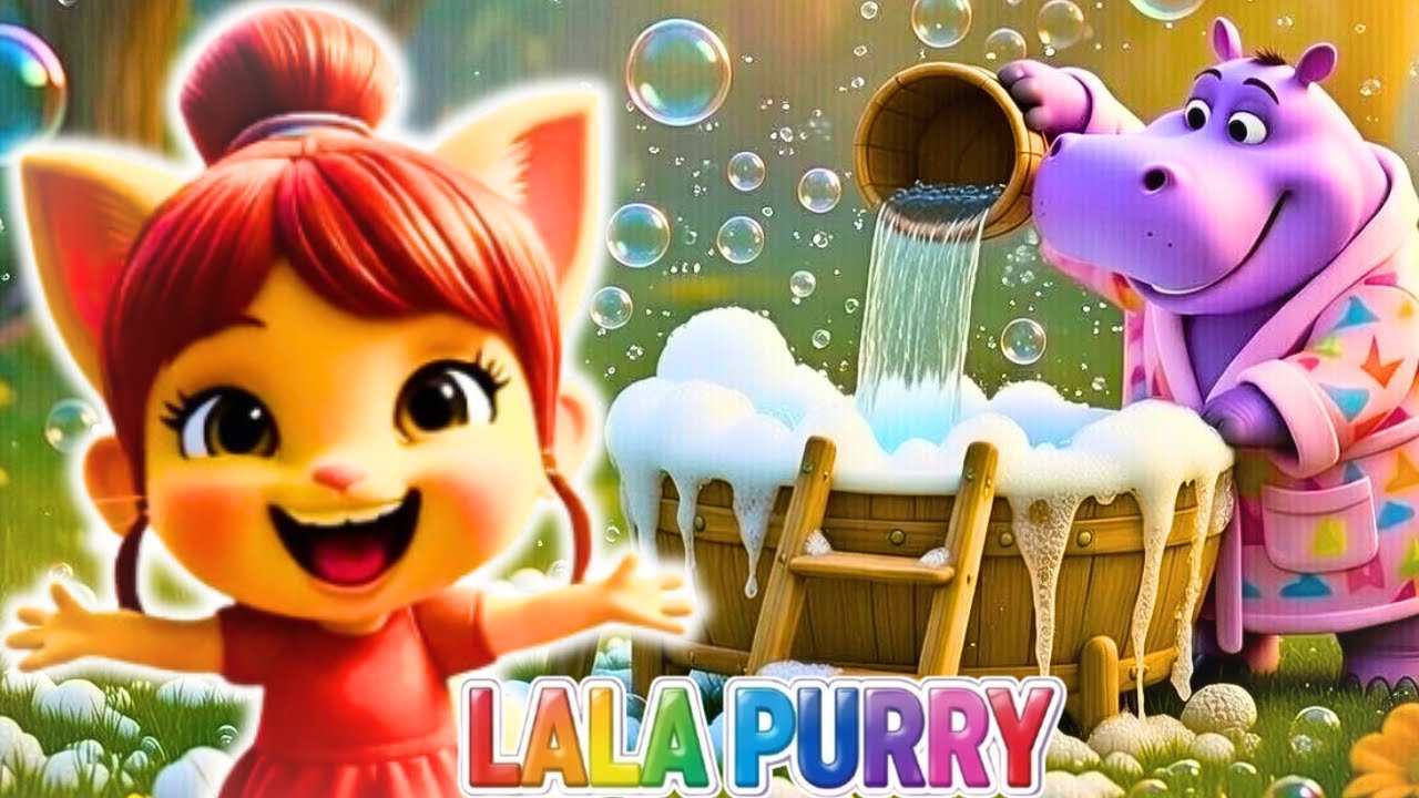 My Bath Song 🛁 Kids Songs & Nursery Rhymes - Lala Purry and Friends