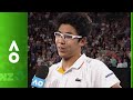 Hyeon Chung on court interview (4R) | Australian Open 2018