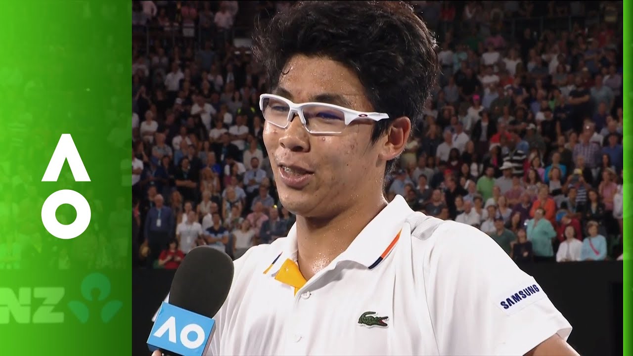 Hyeon Chung on court interview (4R) | Australian Open 2018 australian open tv guide