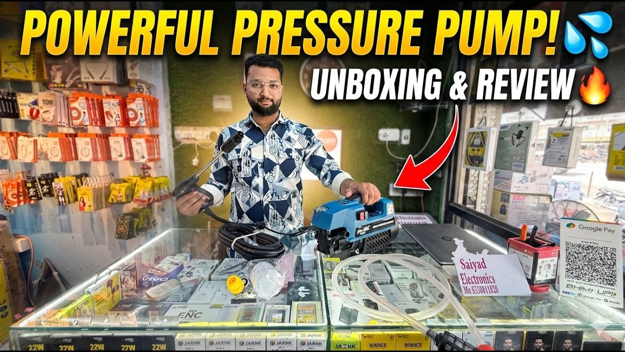 🚀 Sabse POWERFUL Pressure Washer Pump! | Unboxing & Full Review in Hindi 💦🔥