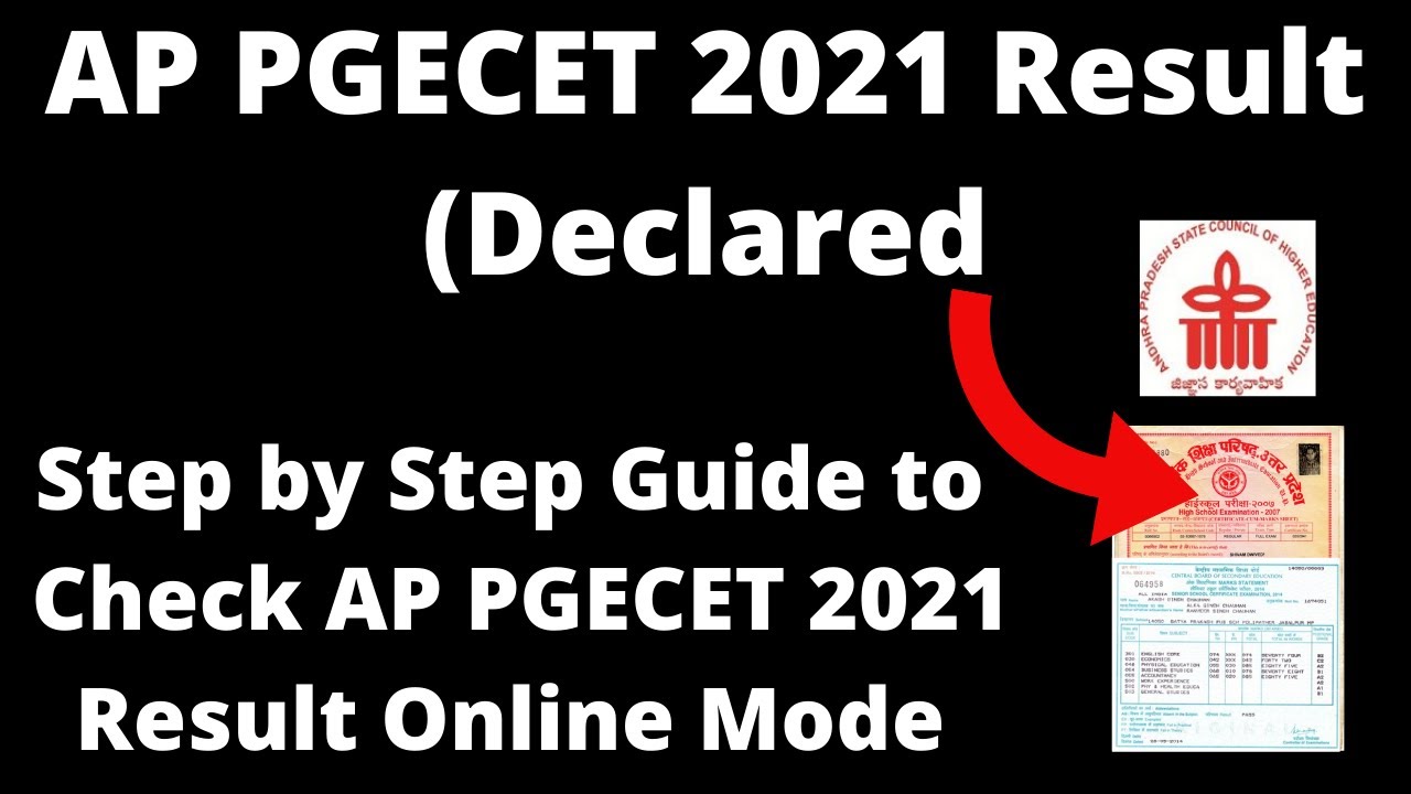 AP PGECET 2021 Result (Declared) - How to Check Officially AP PGECET 2021 Result Online