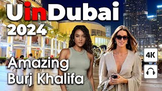 Dubai Live 24/7 🇦🇪 Amazing Burj Khalifa, City Center [ 4K ] Walking Tour