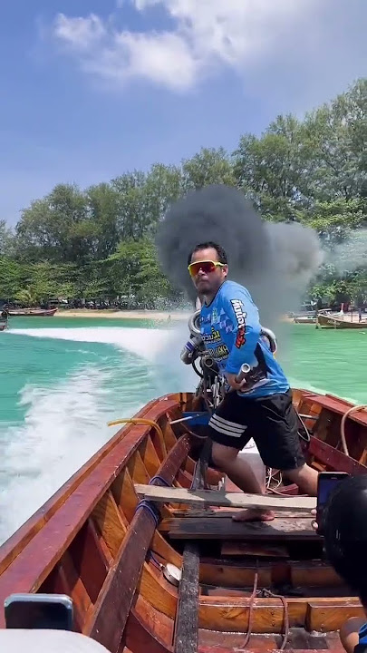 Long-tail boat 🏝️🔥#Diesel #turbo #drag #thailand