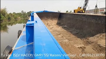 Xáng cạp vắt cát sạch bóng - Sà Lan 1000 tấn