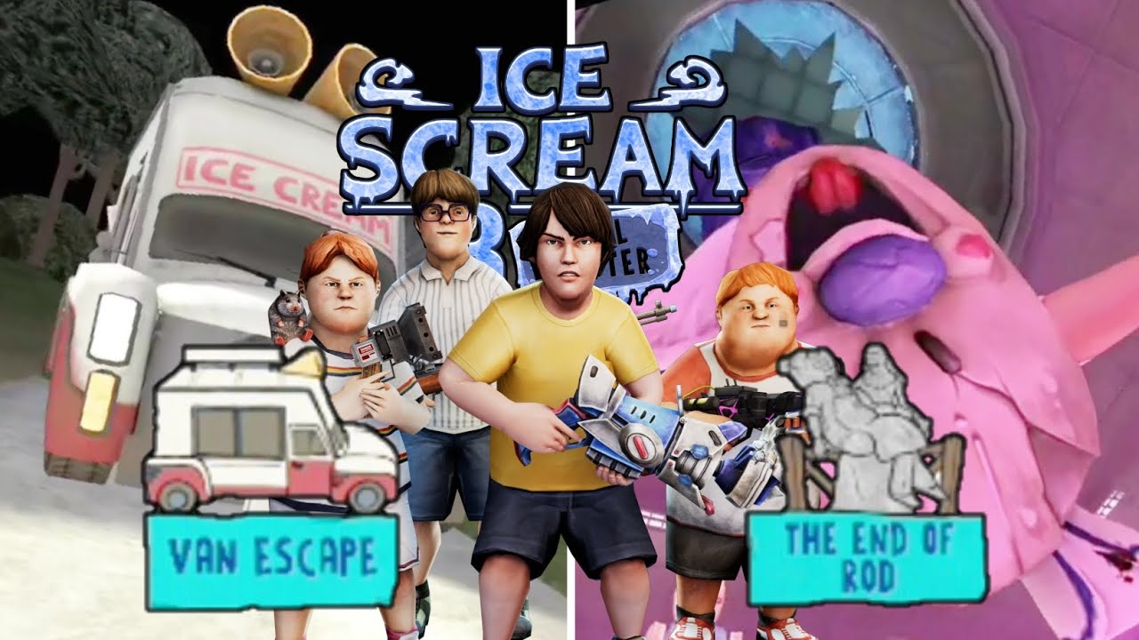 Ice Scream 8 Version 2.0 Van Escape Ending Vs The End Of Rod Ending