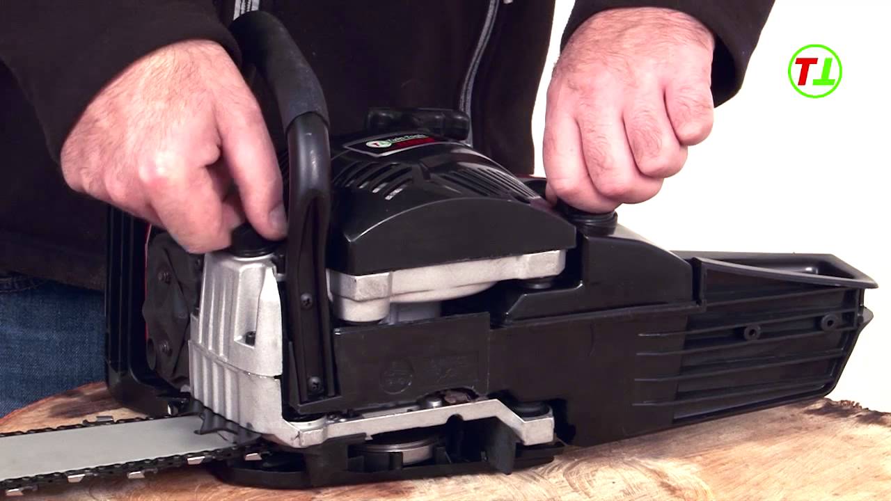 TT4518P Basicline benzine kettingzaag uitpakken en in gebruik nemen