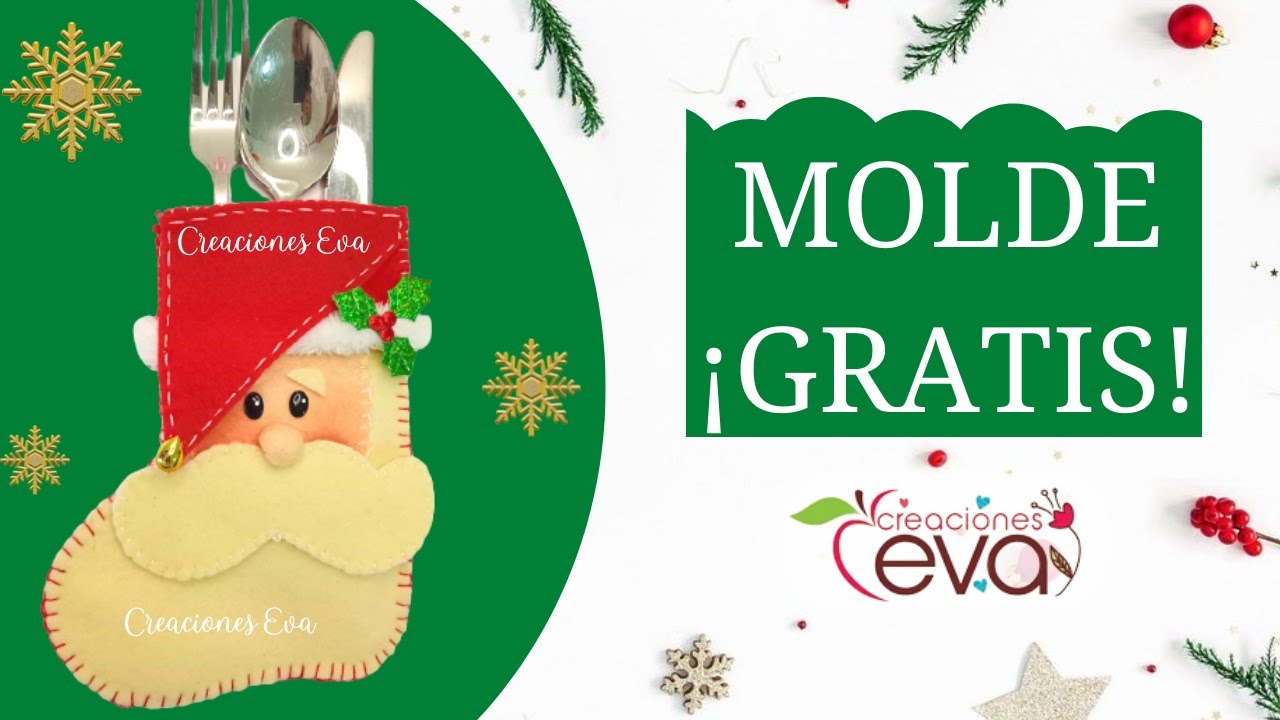 🎄🍴Cómo hacer cubierteros navideños - MOLDES GRATIS (2022)