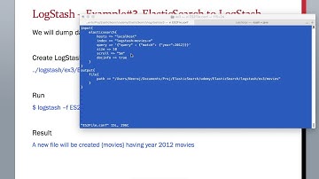 13.8 ElasticSearch Training - Moving Data from ElasticSearch to LogStash to a File