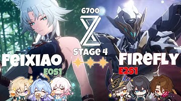 FEIXIAO E0S1 & FIREFLY E2S1 FULLSTAR CLEAR HARDEST APOCALYPTIC SHADOW FLOOR 4 - Honkai: Star Rail