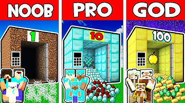Minecraft - NOOB vs PRO vs GOD : FAMILY SECRET ELEVATOR in Minecraft Animation