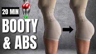 20 MIN FLAT BELLY & ROUND BOOTY WORKOUT - No Squats, No Jumping, No Equipment