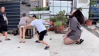 Play a spanking challenge game with durian! Can the little beauty’s butt hold up?