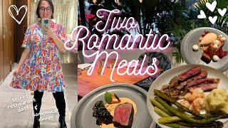 Food vlog: cooking a romantic meal \& a surprise secret Valentine's Day dinner date 💕