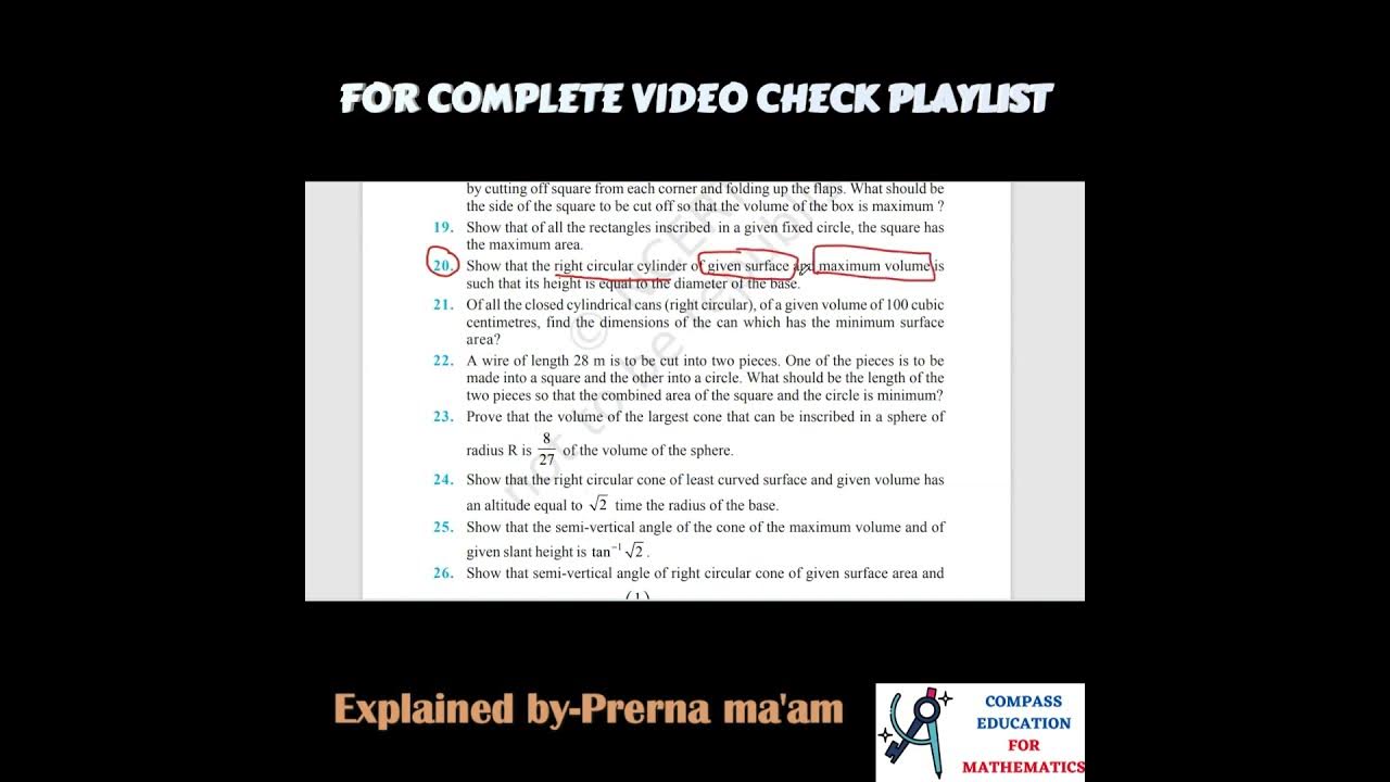 Ncert ex 6 3 question 20 highlights youtubeshorts cbseclass12 youtube
