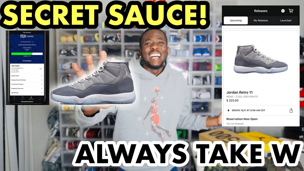 SECRET SAUCE ON HOW TO TAKE W's ON FLX APP! JORDAN 11 COOL GREY GUARANTEE W!
