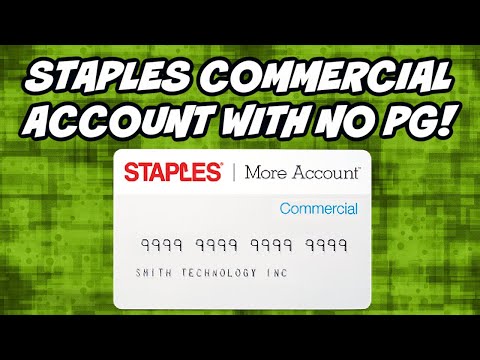 Staples Commercial Credit Account With No PG!