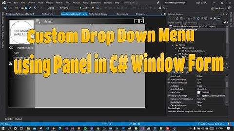 Custom Dropdown Menu using Panel in C# Window Form | Pinoy Programmer