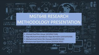 MGT648 GROUP PRESENTATION