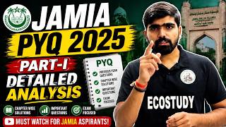 JAMIA 2025 PYQ Detailed Solution | Part-I | Exam Focused Analysis